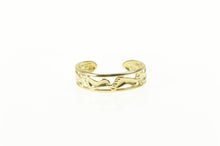 Load image into Gallery viewer, 14K Footprint Pattern Path Symbol Open Toe Ring Yellow Gold