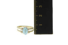 Load image into Gallery viewer, Sterling Silver Amber Larimar Reversible Oval Cabochon Ring