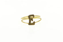 Load image into Gallery viewer, 14K Retro E Letter Initial Monogram Split Band Ring Yellow Gold