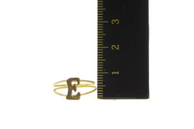 Load image into Gallery viewer, 14K Retro E Letter Initial Monogram Split Band Ring Yellow Gold