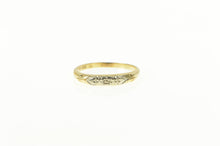 Load image into Gallery viewer, 14K Retro Two Tone Blossom Heart Wedding Band Ring Yellow Gold