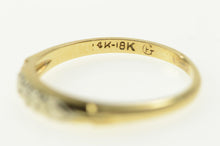 Load image into Gallery viewer, 14K Retro Two Tone Blossom Heart Wedding Band Ring Yellow Gold