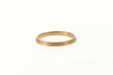 Load image into Gallery viewer, 14K Grooved Vintage NOS 1950&#39;s Stackable Band Ring Yellow Gold