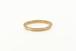 14K Grooved Vintage NOS 1950's Stackable Band Ring Yellow Gold