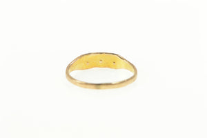 10K Victorian Seed Pearl & Syn. Ruby July Baby Ring Yellow Gold