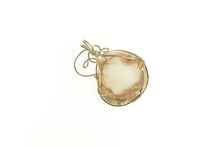 Load image into Gallery viewer, Sterling Silver Ornate Druzy Quartz Geode Wrapped Crystal Pendant