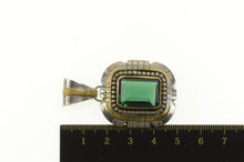 Load image into Gallery viewer, Sterling Silver Ornate Zuni Sensa Eustace Green Tourmaline Pendant