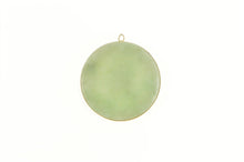 Load image into Gallery viewer, 14K Chinese Character Happiness Jade Circle Pendant Yellow Gold