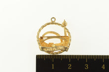 Load image into Gallery viewer, 14K Niagara Falls 3D Shadow Box Retro Souvenir Charm/Pendant Yellow Gold
