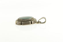 Load image into Gallery viewer, Sterling Silver Round Malachite Ornate Rope Trim Statement Pendant