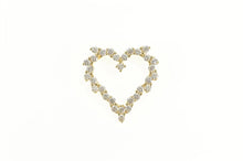 Load image into Gallery viewer, 14K Classic Heart Love Symbol Cubic Zirconia Pendant Yellow Gold