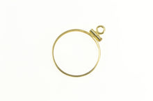 Load image into Gallery viewer, 14K 1/10 oz. Gold Panda Coin Holder Grooved Bezel Charm/Pendant Yellow Gold