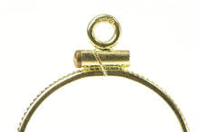 Load image into Gallery viewer, 14K 1/10 oz. Gold Panda Coin Holder Grooved Bezel Charm/Pendant Yellow Gold