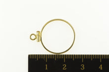 Load image into Gallery viewer, 14K 1/10 oz. Gold Panda Coin Holder Grooved Bezel Charm/Pendant Yellow Gold