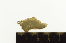 Load image into Gallery viewer, 14K Greenlandic Language Greenland Inuit Travel Charm/Pendant Yellow Gold