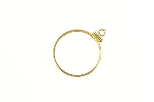 14K 2 Rand Holder South African Coin Bezel Charm/Pendant Yellow Gold