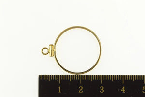 14K 2 Rand Holder South African Coin Bezel Charm/Pendant Yellow Gold