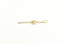 Load image into Gallery viewer, 14K Traditional Irish Celtic Claddagh Cross Symbol Pendant Yellow Gold