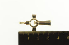 Load image into Gallery viewer, 14K Traditional Irish Celtic Claddagh Cross Symbol Pendant Yellow Gold