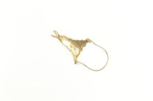 Load image into Gallery viewer, 14K L Initial Cut Out Pierced Charm Holder Loop Pendant Yellow Gold