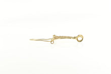 Load image into Gallery viewer, 14K L Initial Cut Out Pierced Charm Holder Loop Pendant Yellow Gold