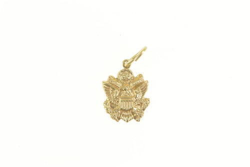 14K Great Seal of the United States Eagle Shield Charm/Pendant Yellow Gold