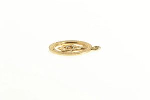 14K Compass Square Enamel G Masonic Symbol Charm/Pendant Yellow Gold