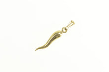 Load image into Gallery viewer, 14K Traditional Italian Horn Spiritual Protection Charm/Pendant Yellow Gold