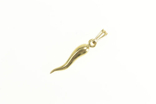 14K Traditional Italian Horn Spiritual Protection Charm/Pendant Yellow Gold