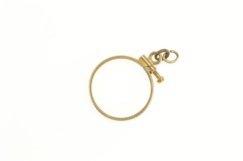 14K 1/10 oz. Gold Maple Leaf Canadian Coin Holder Charm/Pendant Yellow Gold