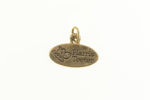 10K Harris Teeter Grocery Store Oval Charm/Pendant Yellow Gold