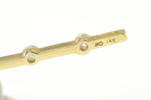 Load image into Gallery viewer, 10K Tiered Diamond Inset Bar Drop Statement Pendant Yellow Gold
