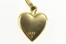 Load image into Gallery viewer, 14K Diamond Cut Etched Floral Heart Locket Charm/Pendant Yellow Gold