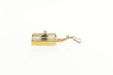 Load image into Gallery viewer, 14K Art Deco Camphor Glass Black Onyx Diamond Pendant Yellow Gold