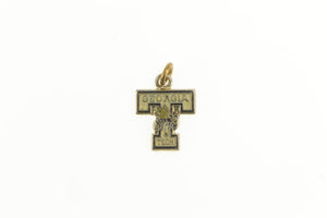 10K T Enamel Georgia Tech Enamel Yellow Jackets Charm/Pendant Yellow Gold
