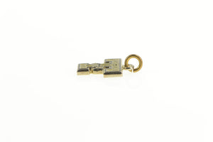 10K T Enamel Georgia Tech Enamel Yellow Jackets Charm/Pendant Yellow Gold