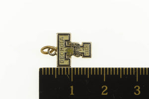 10K T Enamel Georgia Tech Enamel Yellow Jackets Charm/Pendant Yellow Gold