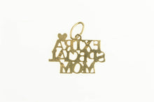 Load image into Gallery viewer, 14K Extra Special Mom Word Cut Out Love Charm/Pendant Yellow Gold