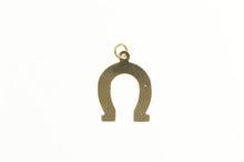 Load image into Gallery viewer, 14K Horse Shoe Good Luck Retro Lucky Mini Charm/Pendant Yellow Gold