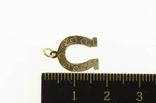 Load image into Gallery viewer, 14K Horse Shoe Good Luck Retro Lucky Mini Charm/Pendant Yellow Gold