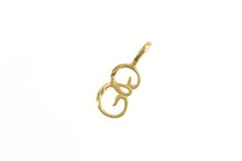 Load image into Gallery viewer, 14K E Cursive Letter Monogram Initial Name Charm/Pendant Yellow Gold