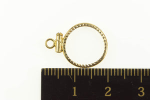 14K 1/20 oz. Gold Panda Coin Holder Bezel Charm/Pendant Yellow Gold