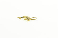 Load image into Gallery viewer, 14K Mini Diamond Cut Jumping Dolphin Animal Charm/Pendant Yellow Gold
