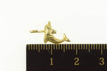 Load image into Gallery viewer, 14K Mini Diamond Cut Jumping Dolphin Animal Charm/Pendant Yellow Gold