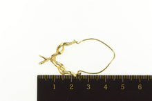Load image into Gallery viewer, 14K Diamond Cut Ribbon Loop Charm Holder Pendant Yellow Gold