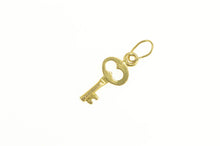 Load image into Gallery viewer, 14K Mini Skeleton Key Lock Protection Symbol Charm/Pendant Yellow Gold