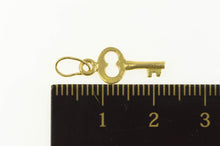 Load image into Gallery viewer, 14K Mini Skeleton Key Lock Protection Symbol Charm/Pendant Yellow Gold