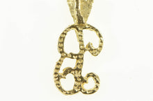 Load image into Gallery viewer, 14K B Cursive Name Letter Initial Monogram Charm/Pendant Yellow Gold