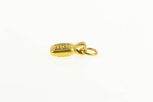 24K Fortune Good Luck Fu Chinese Character Charm/Pendant Yellow Gold
