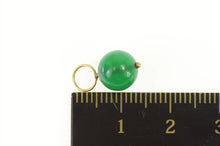 Load image into Gallery viewer, 14K Retro Green Chalcedony Sphere Ball Charm/Pendant Yellow Gold